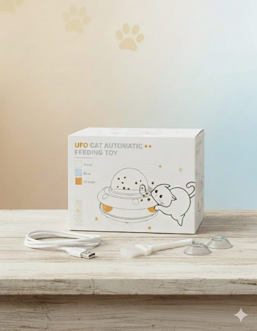 UFO Interactivo para Gatos | Dispensador de Snacks & Juguete Pet Nova - PET NOVA