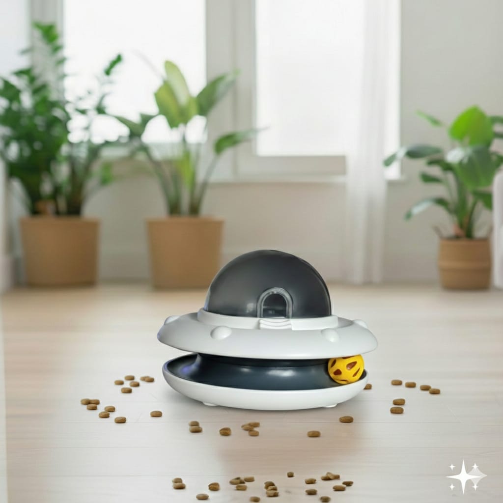 UFO Interactivo para Gatos | Dispensador de Snacks & Juguete Pet Nova - PET NOVA