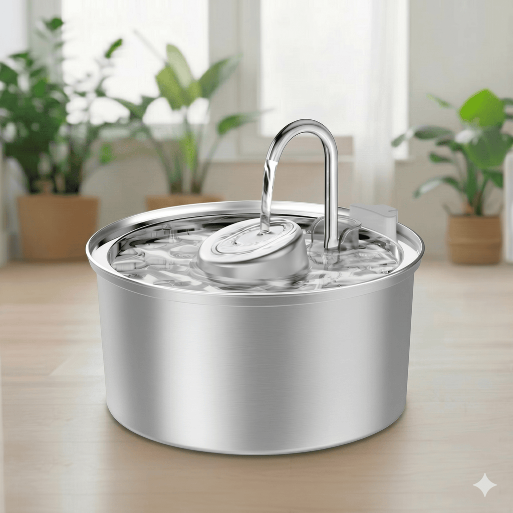 Fuente de Agua Inteligente Acero Inox | Pet Nova - PET NOVA