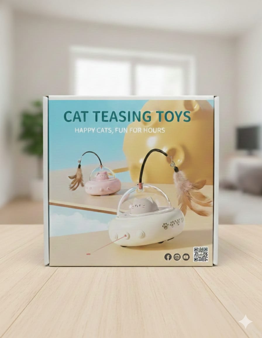 Juguete Interactivo Domo + Pluma para Gatos | Pet Nova - PET NOVA